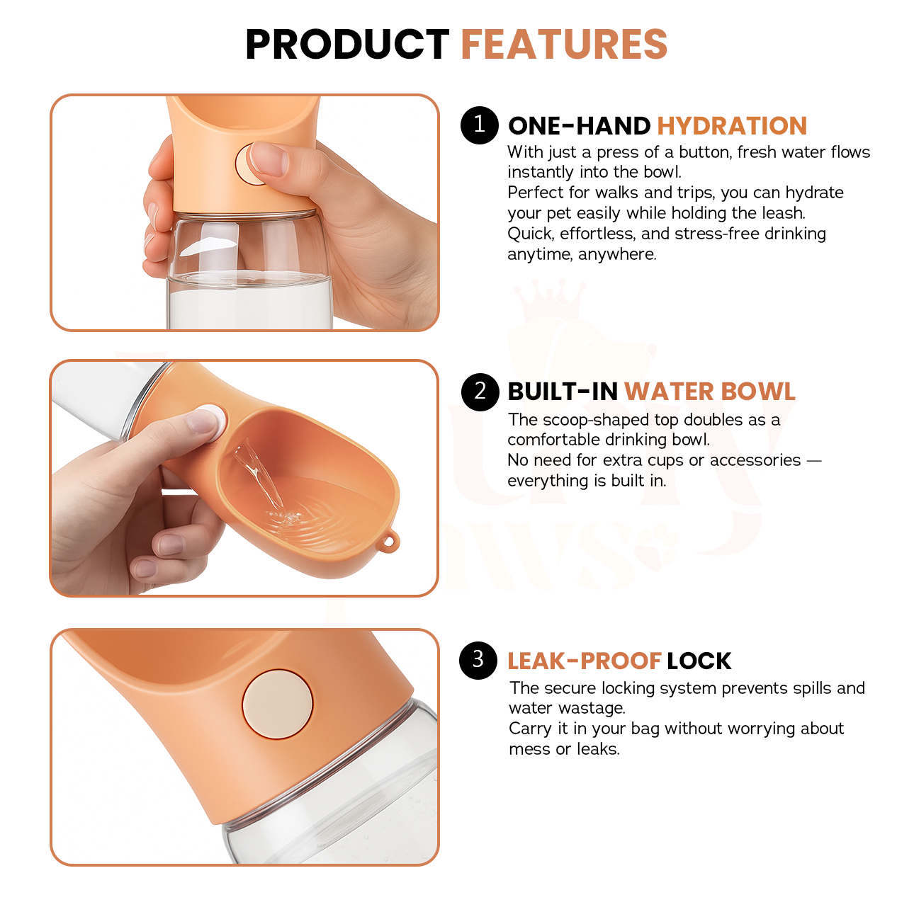 Portable Pet Travel Water Bottle