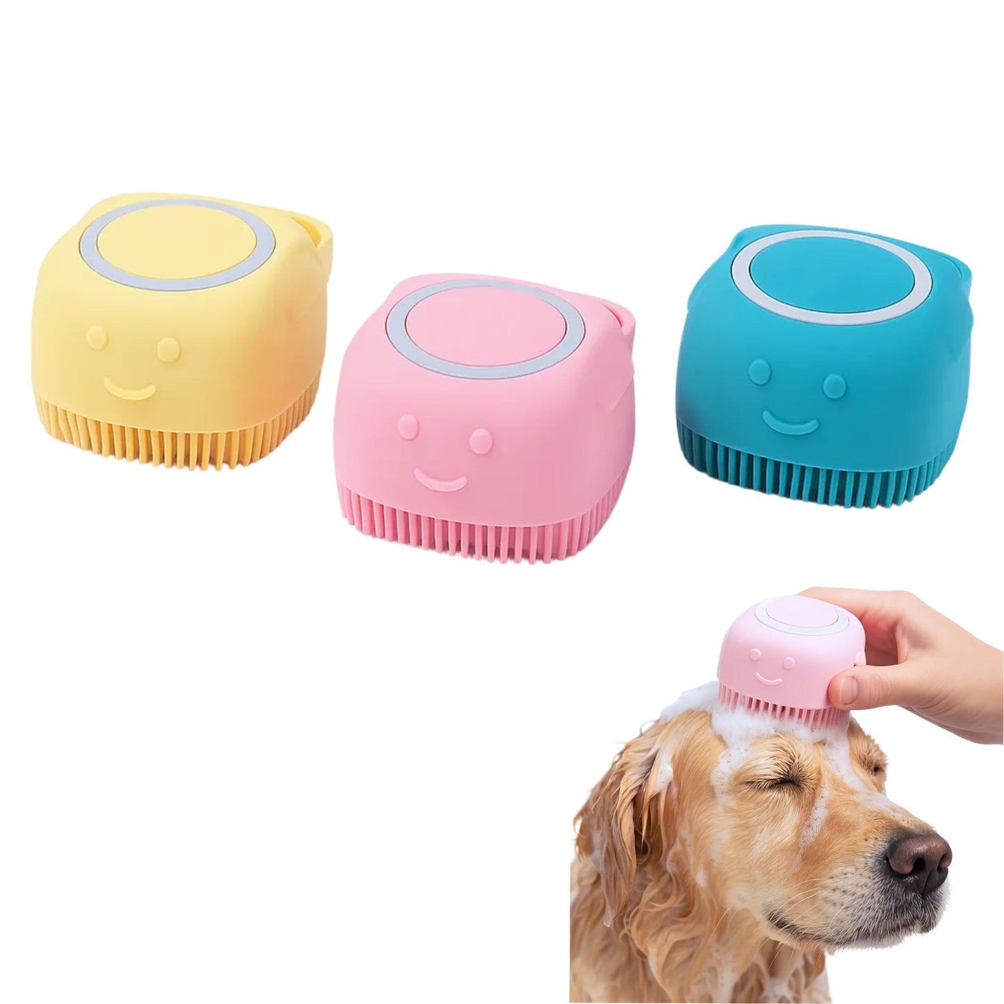 Premium Soft Silicon Bath Brush for Dogs and Cats