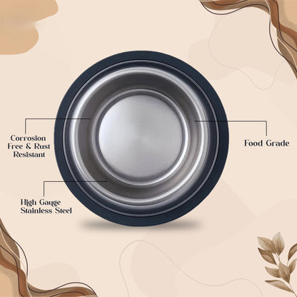 Stainless Steel Pet Bowl + Portable Pet Water Bottle (Combo Offer)