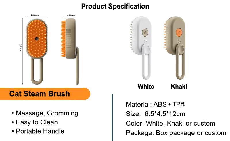 Pet steam Brush