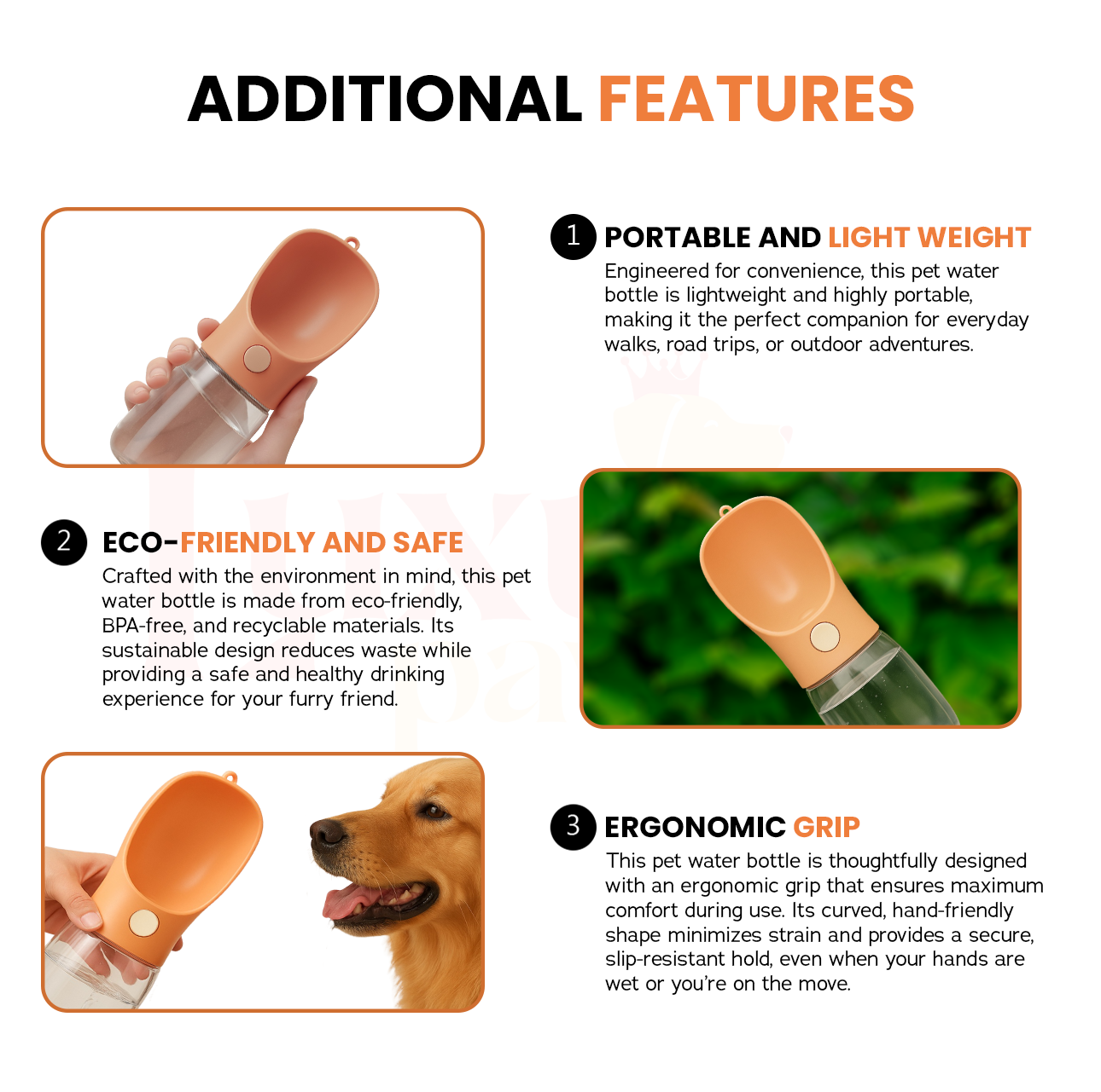 Stainless Steel Pet Bowl + Portable Pet Water Bottle (Combo Offer)